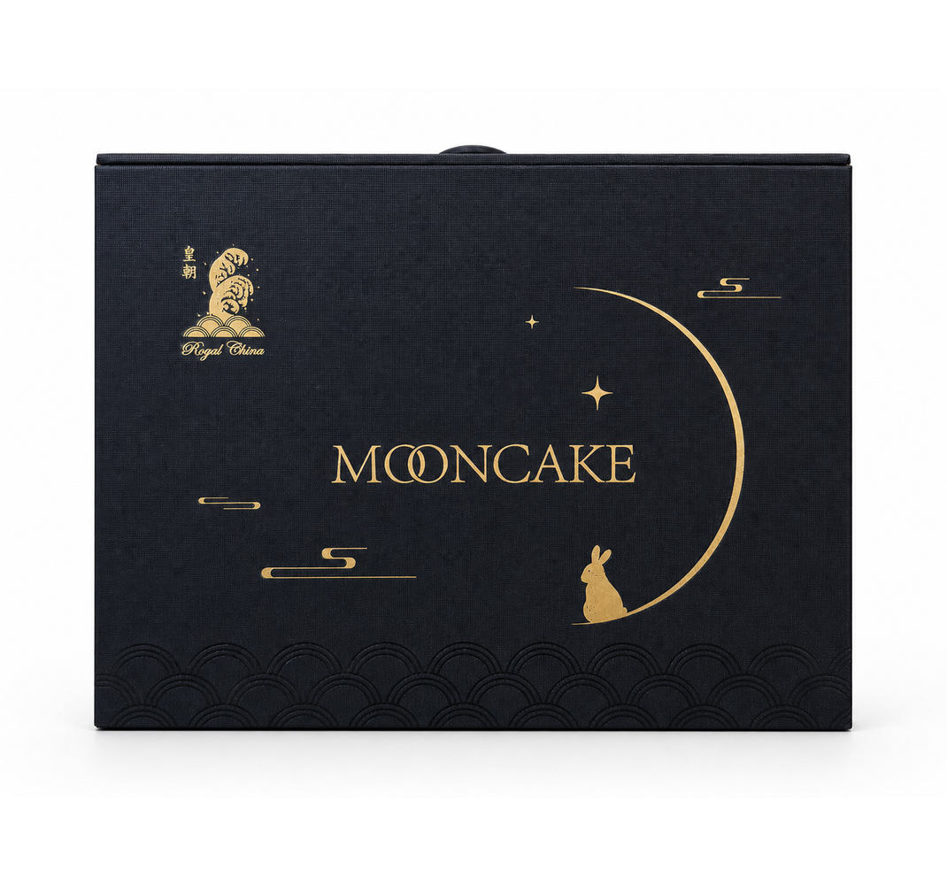 Royal China Black-and-Gold Two-Drawer Mooncake Gift Box