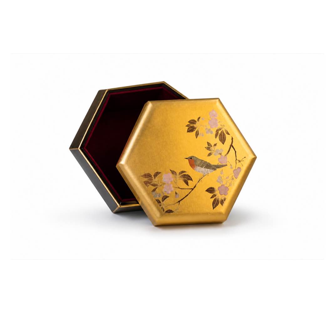 金色六角花鳥禮盒