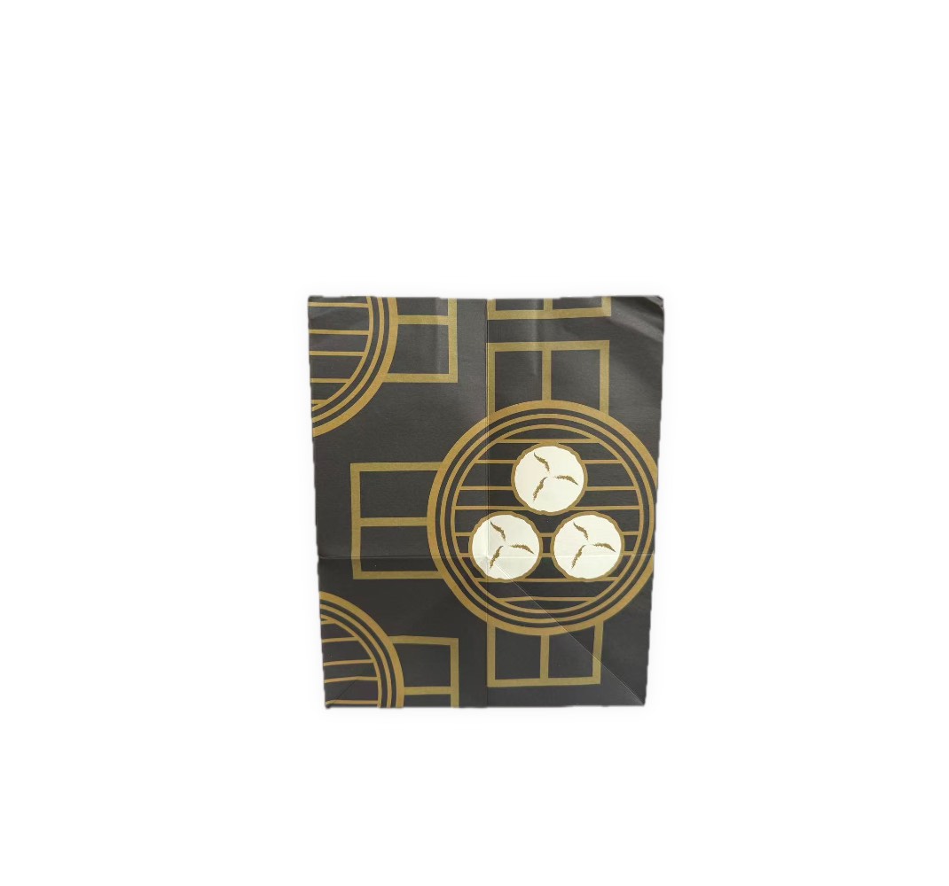 Royal China Black-and-Gold Paper Gift Bag